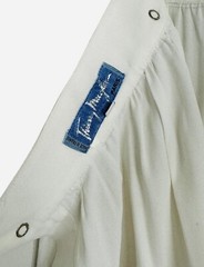 Vintage Thierry Mugler Paris France 80s Cream Wrap High Waist Pencil Skirt