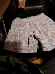 VINTAGE NEW MOVES Floral Denim 100% Cotton Shorts High-Rise Size 14.5