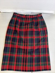 Vintage Avoca Collection Pure New Wool Skirt Plaid Lined Women’s Size M Ireland