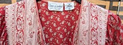 Vintage 1970s Star of India Hand Block Printed Indian Cotton Voile Boho Blouse S