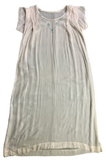Vintage GRAGERO Sheer Nightgown Light Pink Peach Nylon Lingerie Sleep Slip Lace