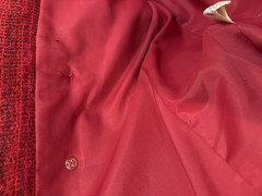 Jaeger Vintage Red Double-Breasted Mohair Wool Jacket Blazer Size 10