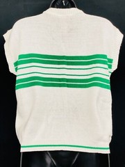 Vintage shirt lot, 1970 1980 deadstock sweater vest white teal red hood top L
