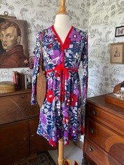 Vintage 60s Bloomingdale’s Sixties East Floral Dress Mod Retro Colorful
