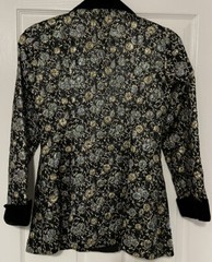 Vintage Henry Higgins Jacket Coat Women’s Black and Gold Velvet Iridescent Sz S