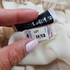 VTG 70’s Cream Color Long Sleeve Chiffon Dress Size M (11/12) Argent Fille