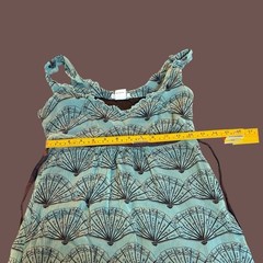 Diodore x Anthropologie Green Mai Ogi Mini Dress Size S 100% silk boho ethereal
