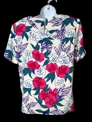 Vintage Nwts Lord Isaac’s Size 6 Floral Top Beach Vacation. Shoulder Pads