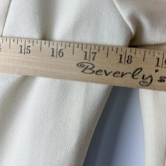Vtg Bassant Paris Wool Skirt Suit Women’s S/M Cream Black Trim Haute Couture 90s