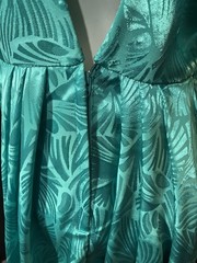 Beautiful Vintage Ashlee California Turquoise Size 8 Split Front Dress USA Made