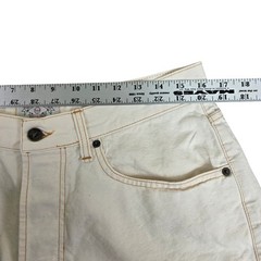 RARE Vintage 90s Armani Jeans Shorts Womens 32 High Waisted Cream Denim