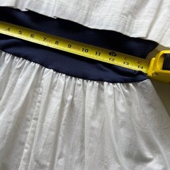 Vintage Nautical White Navy Blue Short Sleeve Midi Dress Gold Crest Buttons M