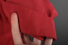 VTG Women’s 50s Red Orange Grosgrain Shirtwaist Dress Sz M 1950s
