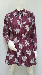 Vintage 1960’s TONI TODD Dark Purple & Gray Jersey Knit DRESS – Size S/M – EUC