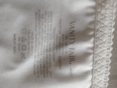 Vanity Fair Satin Panties 2XL/9 Nylon Spandex Briefs 48301 White Shiny NEW