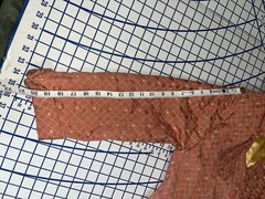 VTG Homemade Jacket Deep Apricot Color With Lining. With A Button Up A Line Cut.