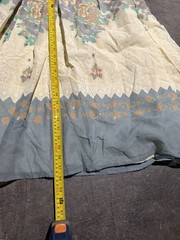 Vintage Boho Peasant Cottage Core Prairie Dress Kimono Sleeve Floral Smocked