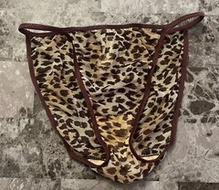 MARILYN MONROE by WARNER’S SMALL LEOPARD CHEETAH MESH RARE VINTAGE STRING BIKINI