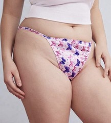 VTG 90’s Style Satin Polyester String Bikini Butterfly 🦋 Panties PLUS 4XL NEW
