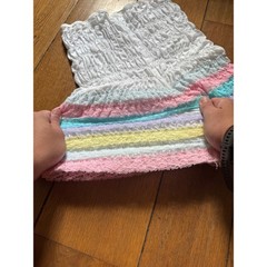Vintage 80s Malco Modes Pastel Rainbow Lace Ruffle Smocked Bloomers