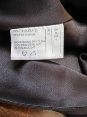 Vintage 1980s Tom Bowker for COTERIE Brown UK 12 US 8 Silk Like Drape Blouse