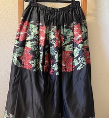 Vintage Adolfo black red and green full Maxi ball skirt