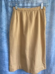 Vtg 50s 60s Lofties Wool Pencil Skirt 8 XXS Juniors 23” Waist Union Made Yellow