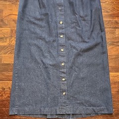 EUC Willowbend Vintage Classic Blue Button-Down Midi Skirt Made In The USA Sz 10