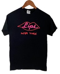 ViTG Y2K 90s Lips New York City Drag Queen Show West Village Black T-shirt XS/S