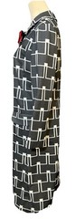 Vintage 1960s Leonard Arkin Paris Mod Op Art Geometric Print Shirtdress Sz 14