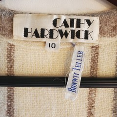 1970s Vintage Cathy Hardwick Bonwit Teller Size 10 Mohair Cardigan/Robe