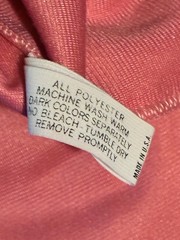 Vtg Shadow line Petite house Gown Dress Polyester Small Pink Puff Sleeve Long