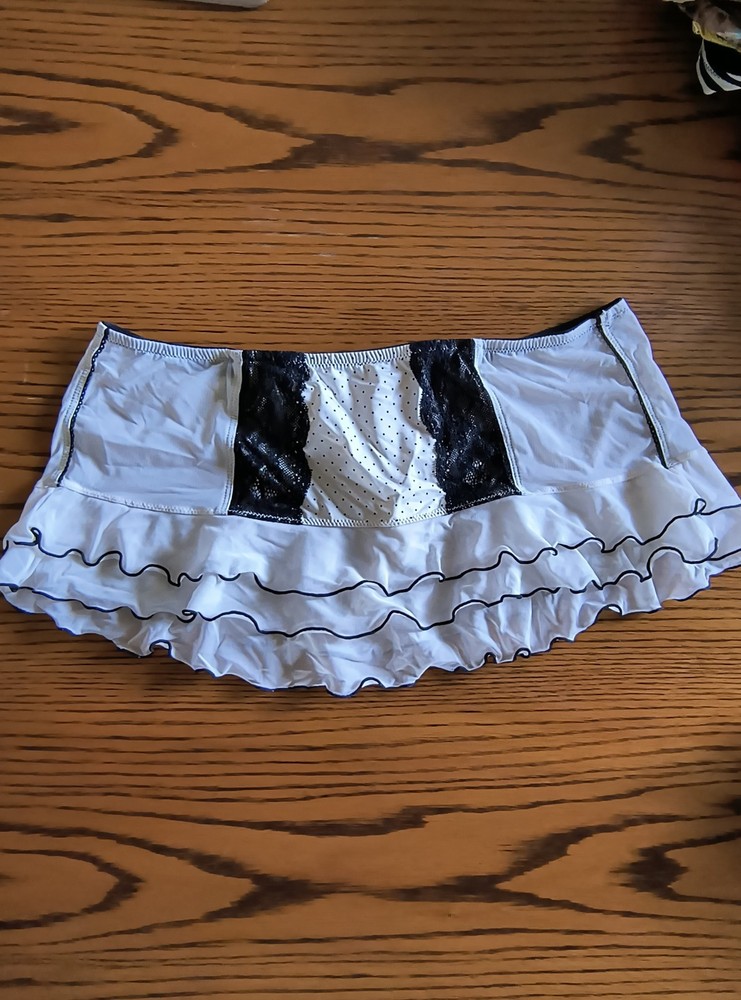 Sexy Satin Panty Silky Skirted Thong Panties