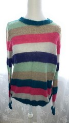Womens Silvia Novell Italian mohair blend colorful striped sweatshirt M