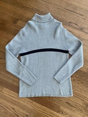 Vintage Polo Jeans Co Ralph Lauren Sweater Women’s Large Gray Ribbed TurtleNeck
