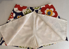 Vintage 60s 70s Skirt Over Shorts Skort Big Flower Groovy Jr Girl Woman Small