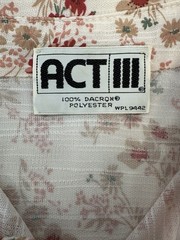 VTG Act III Womans Floral Dacron Polyester Blouse Secretary Top Cottage READ