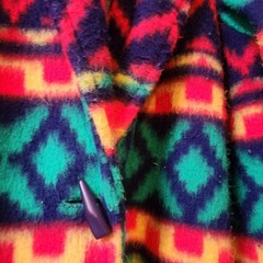 Vintage Capistrano Southwest Navajo Aztec Coat Jacket Size 18/20 Fury Colorful