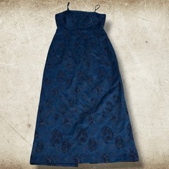 Vintage Be Smart Maxi Dress Size 7/8 Blue Whimsy Hoco Ball Evening Dress USA