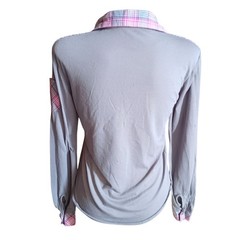 Plaid Patchwork True Vintage Boho Top Small Long-Sleeve Shirt Hippy 1970’s Thin