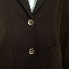 Vintage Panther Blazer Womens Size 9 10 Brown Deep V Dacron Polyester