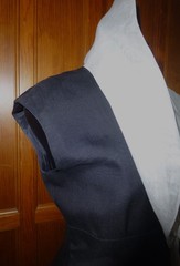 Vtg 80s Avant Garde NIPON BOUTIQUE Cocktail party Cape Collar Bow Black Dress 4