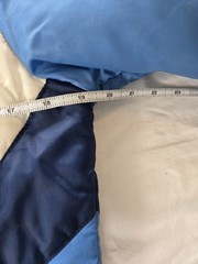 Vintage Jacket 1970’s Womens Blue Striped Snow Weather Taiwan Full Zip Ski