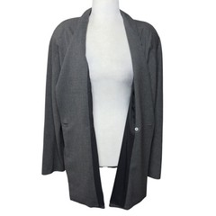Vintage Escada Gray Virgin Wool Double-Breasted 80s 90s Power Blazer Eu 36 US 6