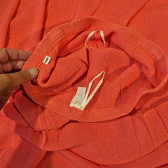 Vtg Castleberry Knit Skirt Suit Set 14 Pink Coral 80s Style Gold Tone Buttons