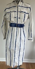 VTG 80’s Shirt Dress Cotton California Girl USA Belt 34” Chest 28-30”W