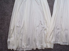 VTG Shadowline Bridal Cream SILKY Nylon Peignoir Robe Nightgown olga esque MED