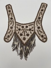 Embroidered Glass Beaded Dress Yoke Up-cycle or Frame as ART Edwardian – Flapper