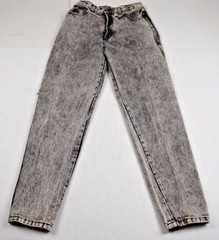 Vintage Jeans Made In The Shade Size W28 80s Black Acid Wash Made USA