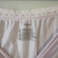 Vtg Panties Sheer Nylon Granny Brief Shiny Hanes Tag 9 Large Hand Dyed Pink